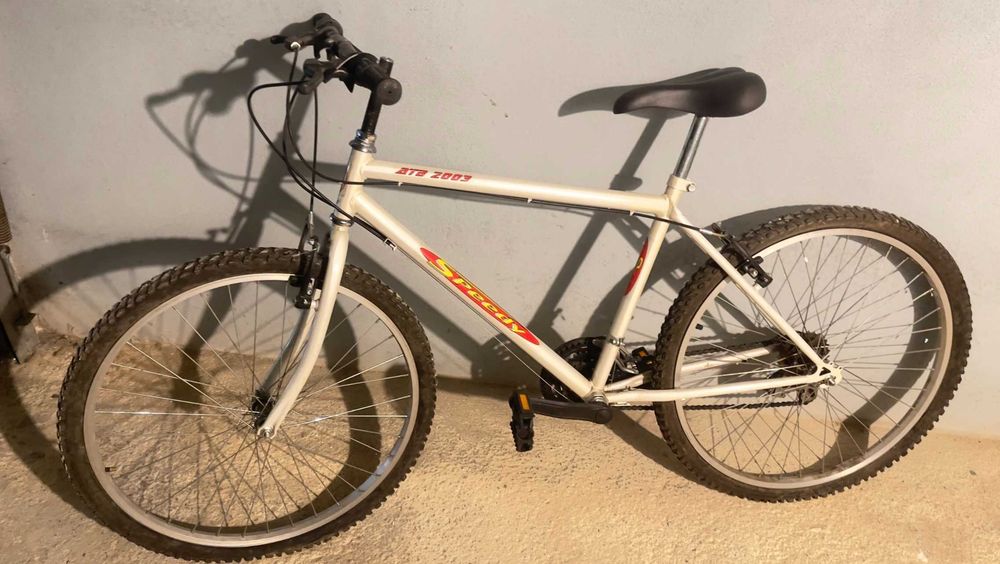 Bicicleta de montanha branca