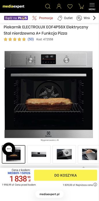 Piekarnik do zabudowy electrolux, jak nowy
