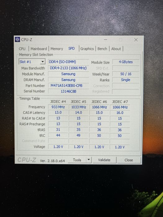Оперативна пам'ять Samsung DDR3L 8GB 1600MHz (M471B1G73EB0-YK0) для ноутбука
