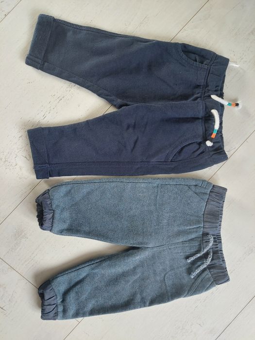 2 pary spodni dresowych C&A i F&F r.74