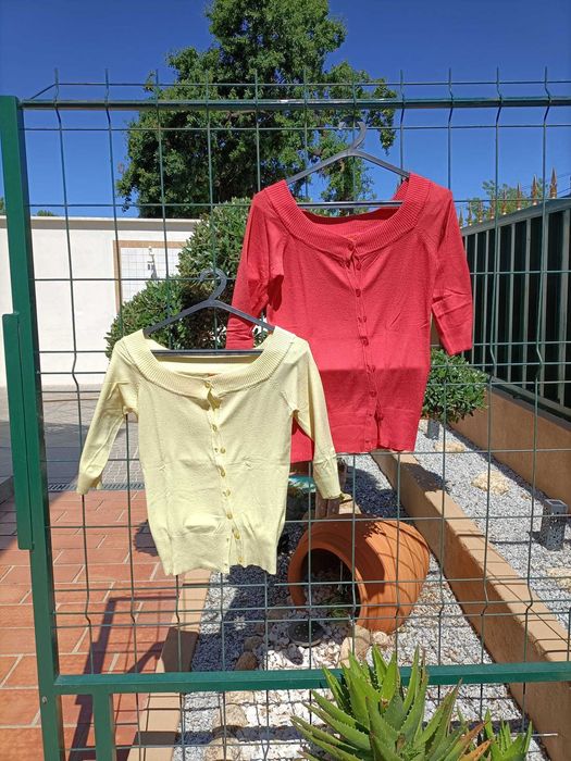 Cardigans (vermelho + amarelo)