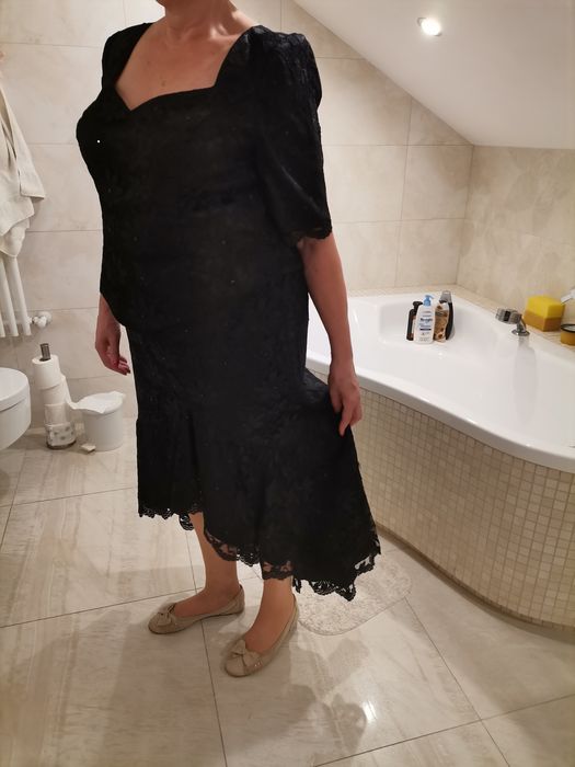 Elegancki dwuczęściowy strój na wesele, studniówkę, galę itd. 50-52