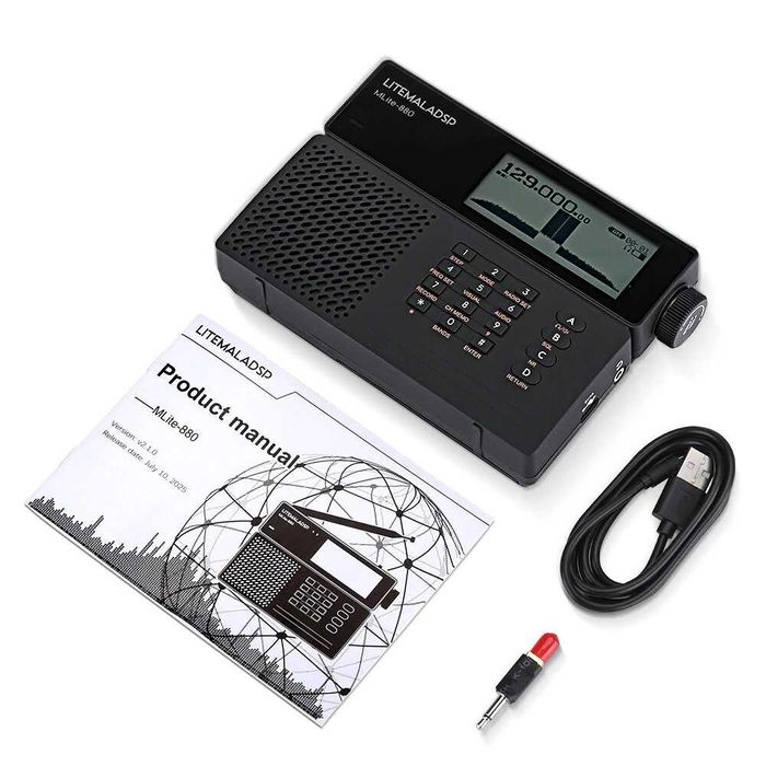 LiteMalaDSP MLite-880 Malahiteam SDR радіоприймач SSB LW MW SW FM AVIA