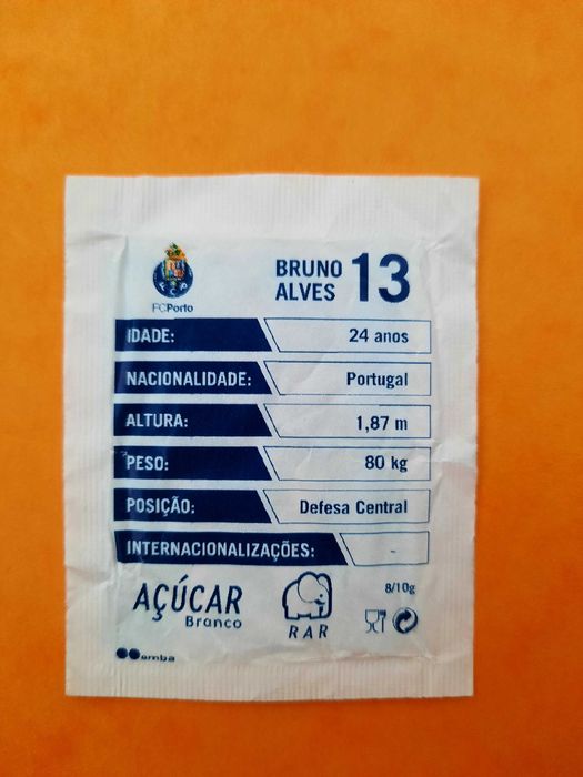 Pacote de açúcar Bruno Alves - RAR Clubes Porto