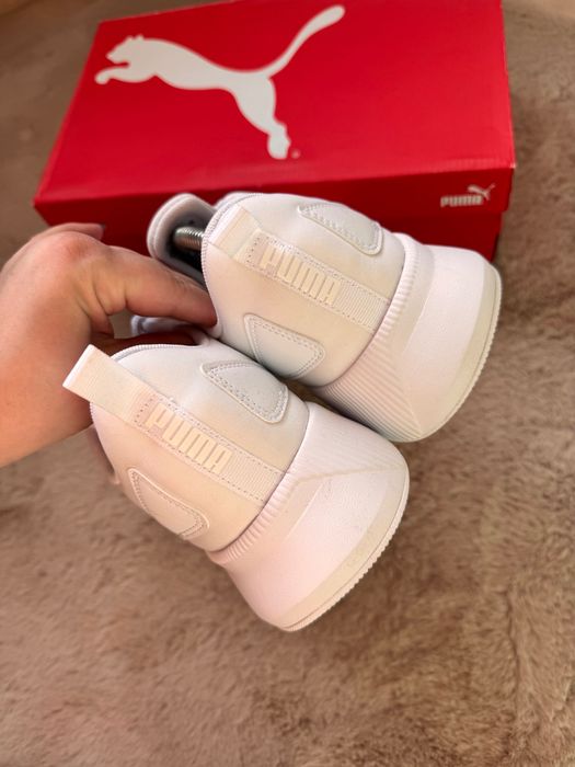 Białe męski buty Puma siatka , letnie sneakersy r.46