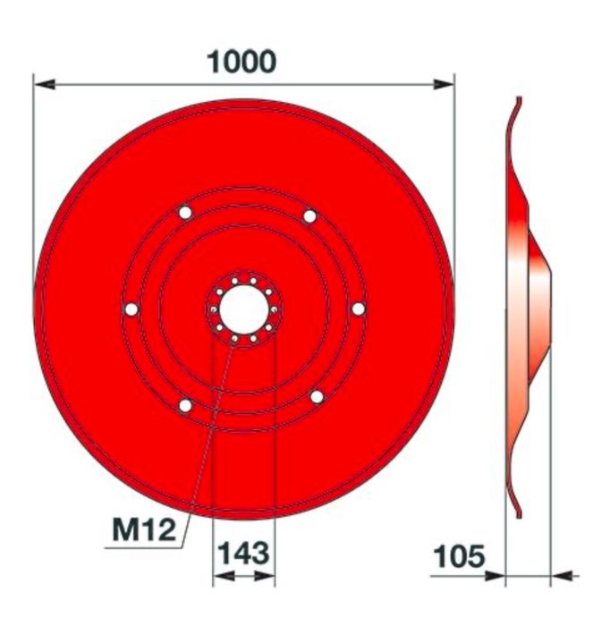 Talerz ślizgowy kosiarki Deutz Fahr Pottinger fi 995  06580.818
