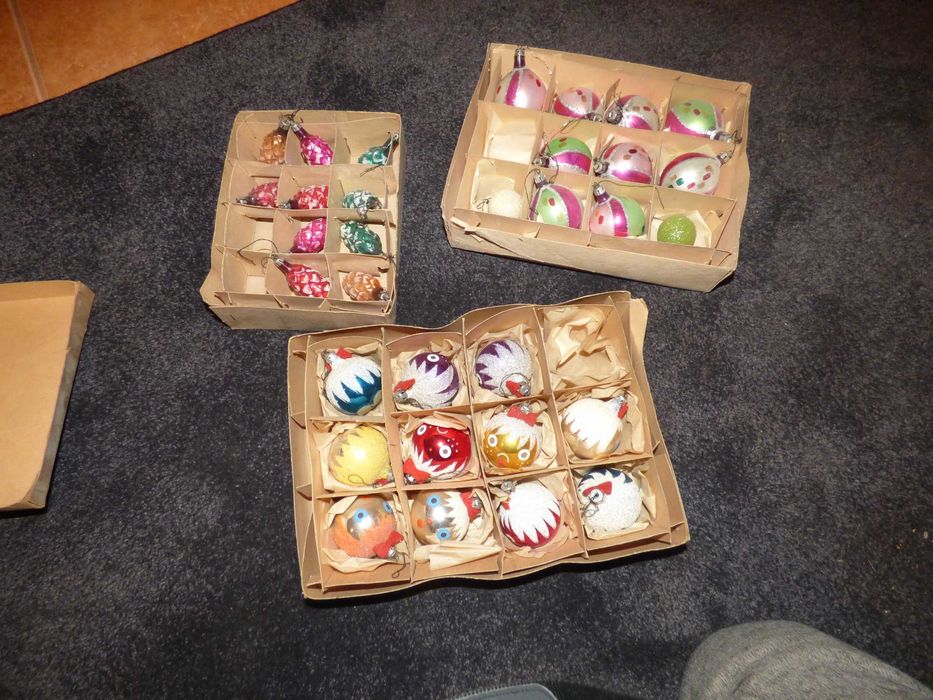 Ozdoby bombki choinkowe PRL