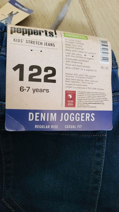 Nowe spodnie joggery 122 Pepperts
