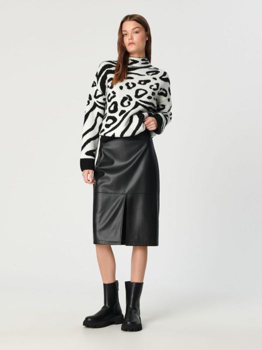 Мідіспідниця зі штучної шкіри