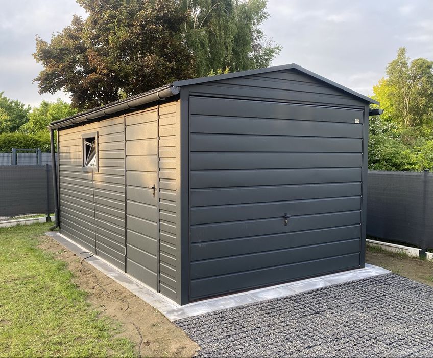 Garaż blaszany 3x5 dwuspadowy - każdy wymiar! Konstrukcja OCYNKOWANA!