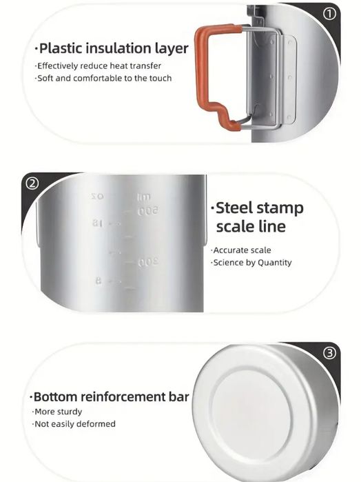 Кружка, Казанок титановий 750мл Tiartisan, туристичний.