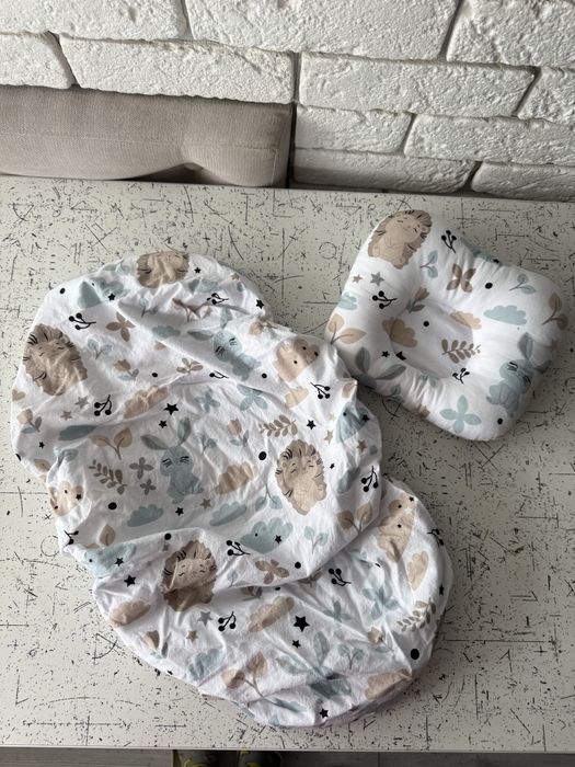 Набір наматрасника та подушки в коляску люльку