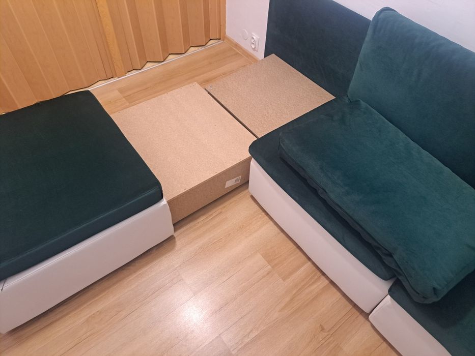 Fotel pojedyncze rozkładane welur.