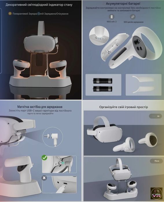 Зарядна док-станція NexiGo Enhanced S20 для гарнітури та контролерів Q