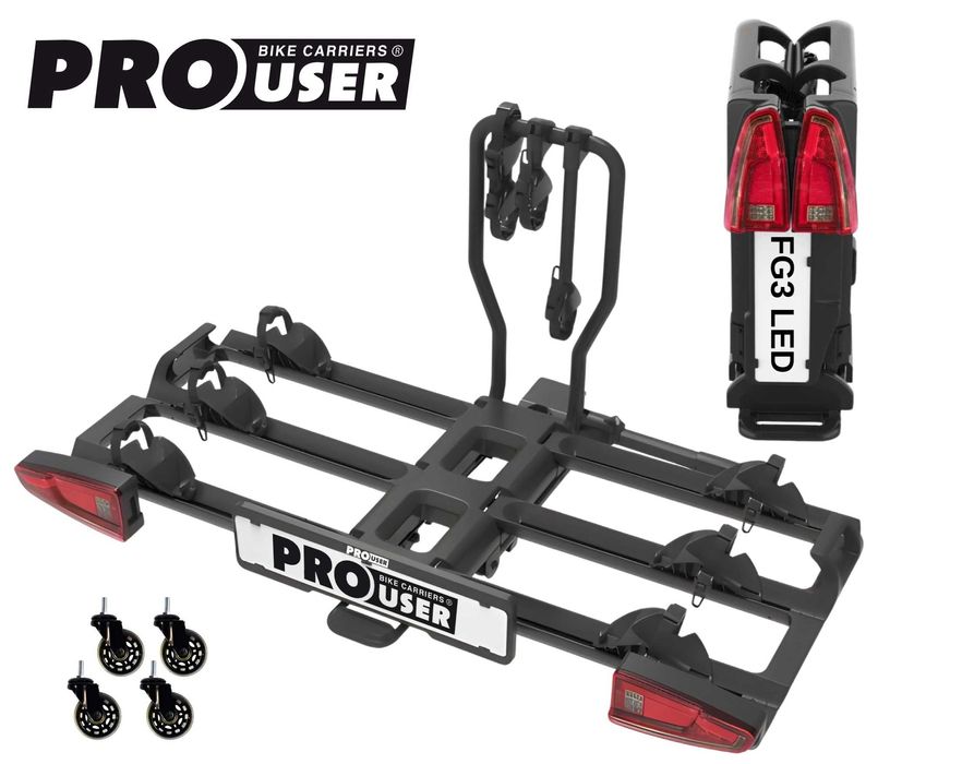 Platforma rowerowa, bagażnik rowerowy na hak Pro-User Diamant FG3 - 3 rowery