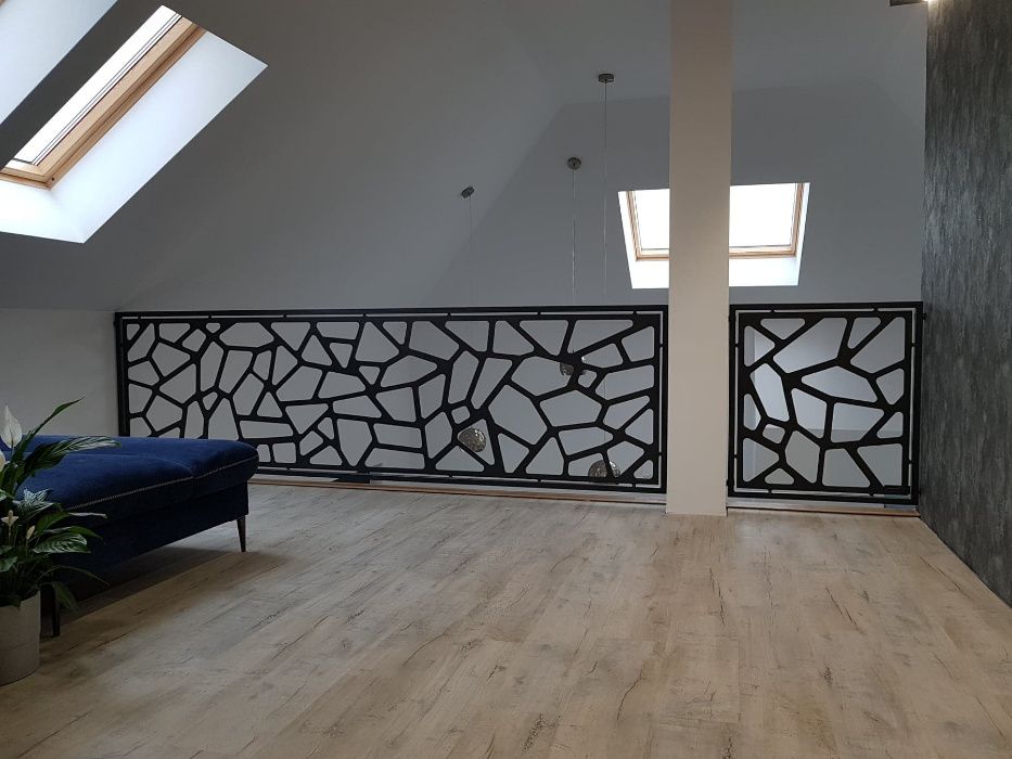 Balustrada wycinana , ażurowa, laserowa z blachy -nowoczesna design