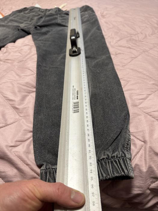 Чоловічі джинси, сірі, розмір L на резинці