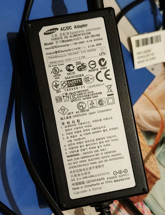 Oryginalny zasilacz SAMSUNG AD-3014N do monitora S19A100N i innych