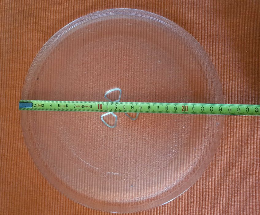 Talerz do kuchenki mikrofalowej, mikrofalówka, średnica 24,5 cm