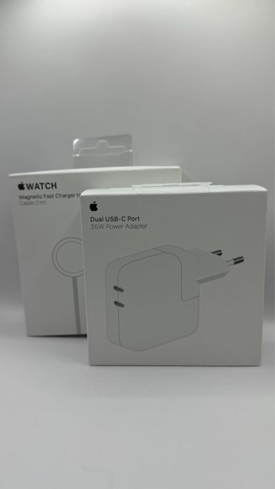 Zestaw Oryg. Ładowarka 35W + Oryg. Ladowarka Apple Watch Usb - C 1 M