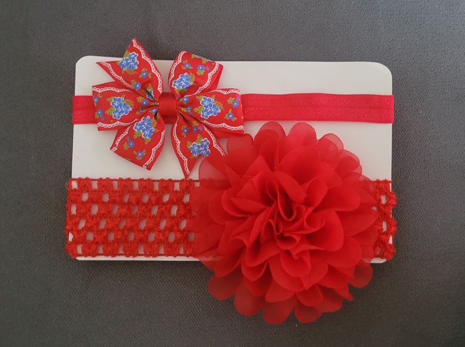 Nowy zestaw 2 materiałowych opasek dla dziewczynki