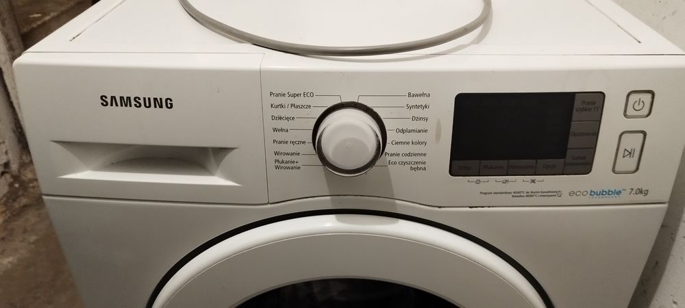 Pralka Samsung Ecobubble uszkodzone łożysko bębna