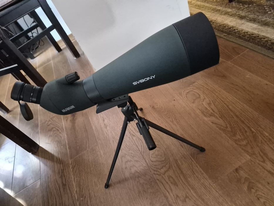Luneta SVBONY SV28A 25-75x100 + statyw Camrock 170cm + adapter na telefon - KOMPLET