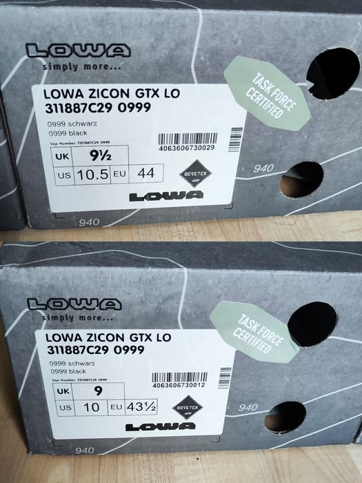 Ботинки (43…44) LOWA Zicon GTX LO TF Black
Код: 311887C29/0999 | 019