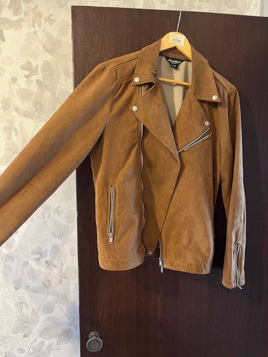 Куртка Косуха Pull&Bear із Штучної Замші Рижа Руда