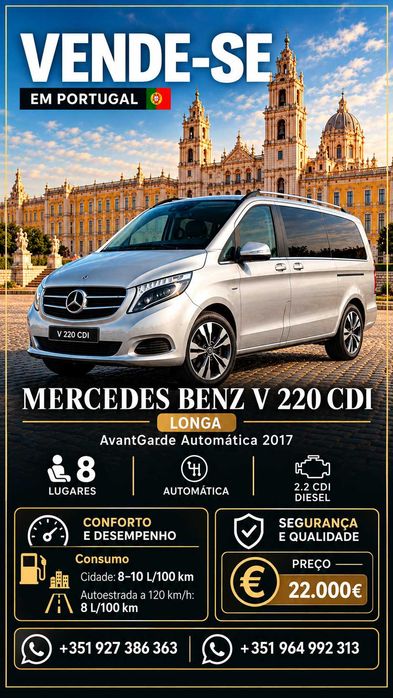 MERCEDES BENZ V 220 CDI Longo AvantGarde Automática 2017