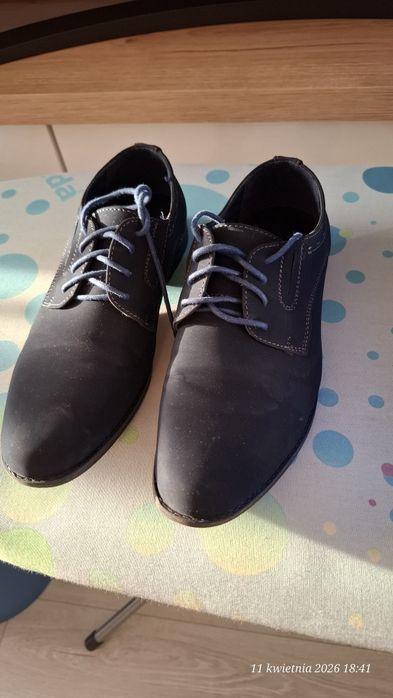 Buty półbuty zamszowe nabuku chłopięce