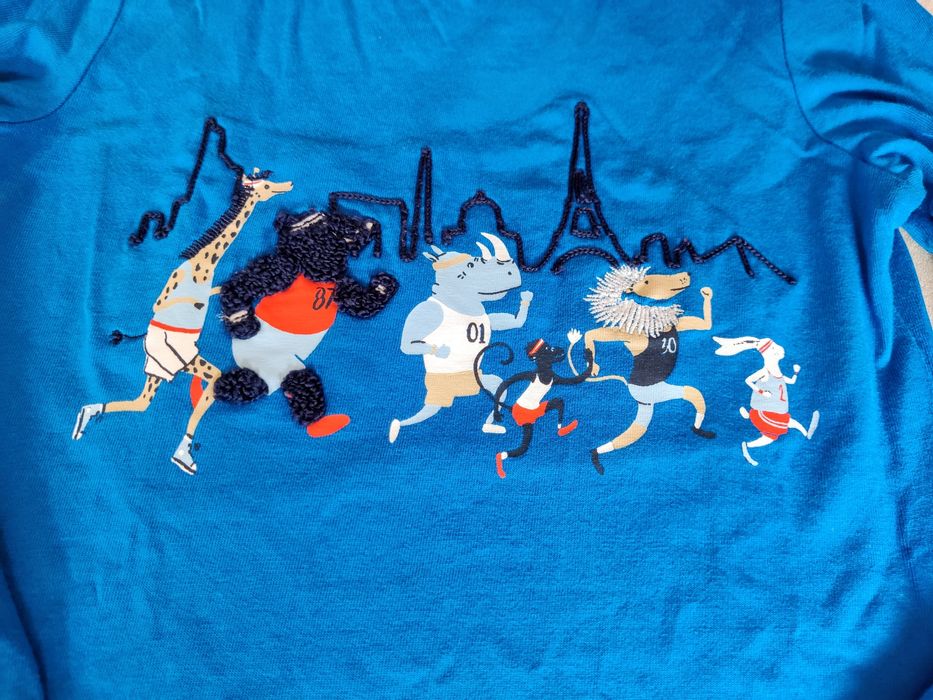 T-shirt, manga comprida, azul, Paris, Sergent Major, 5 anos, 110 cm