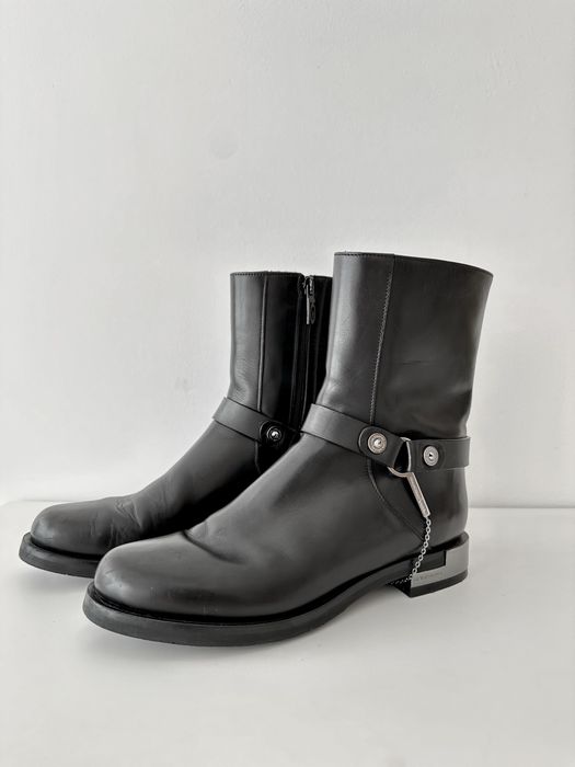 Botas rasas em pele pretas Luís Onofre