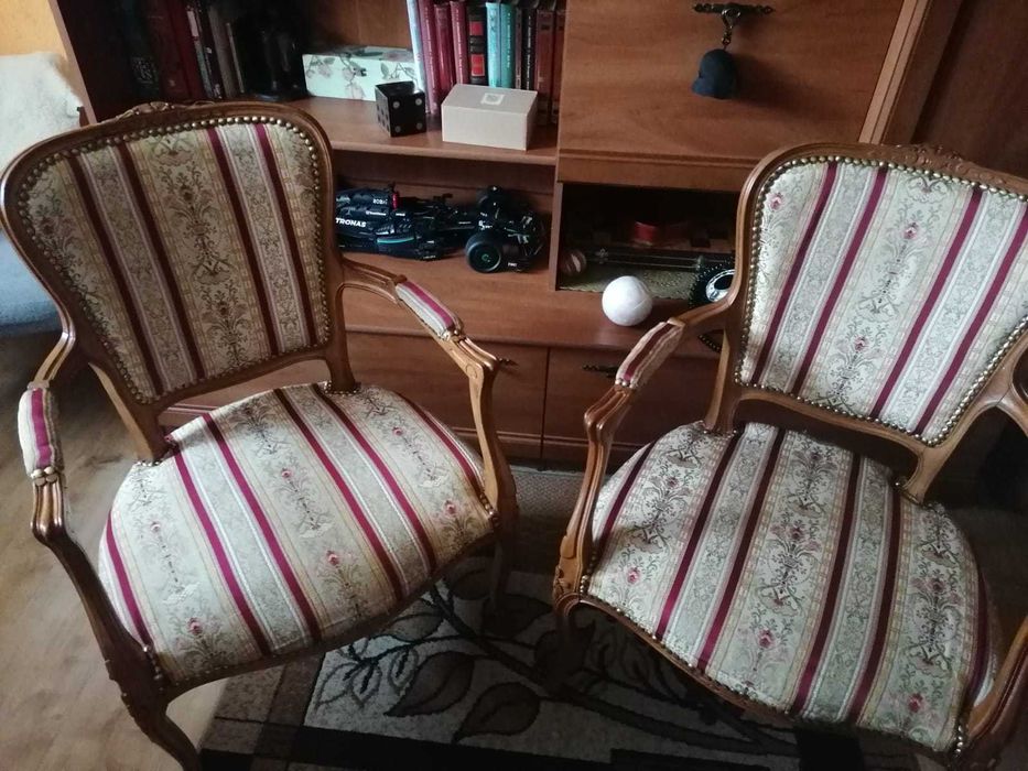 Fotel krzesło w stylu ludwik ludwikowskie