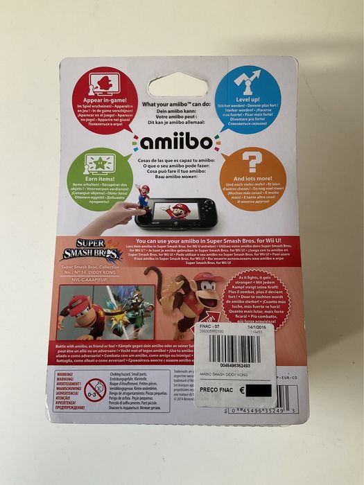 Amiibo Diddy Kong Nintendo Super Smash Bros Novo e Selado