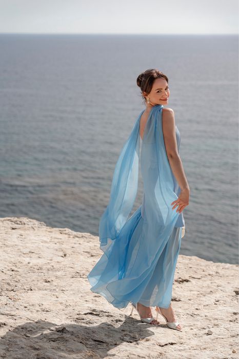 Шикарна блакитна сукня від luxurydressua