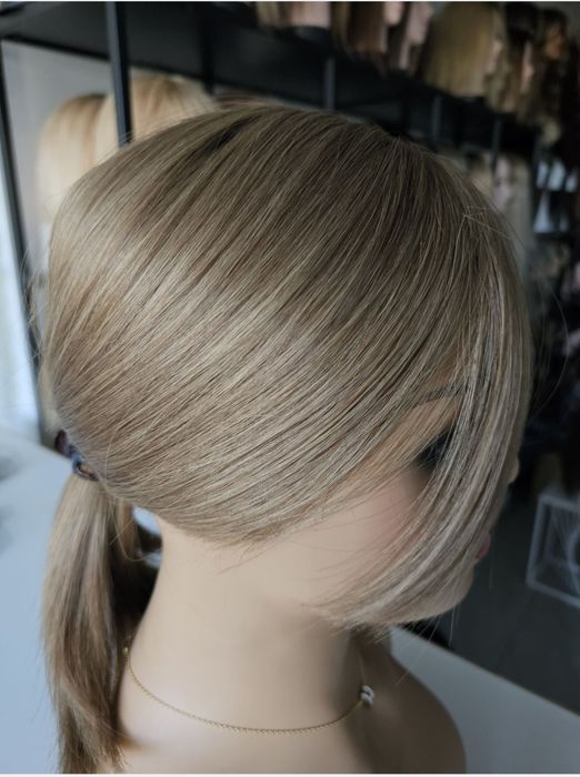 Topper Nel ciemny blond naturalny efekt zagęszczenia tupet 42cm
