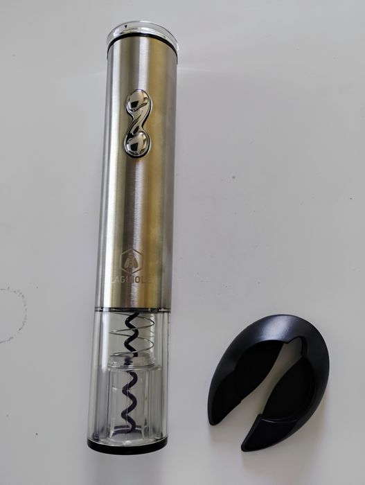 Elektryczny korkociąg do wina  srebrny