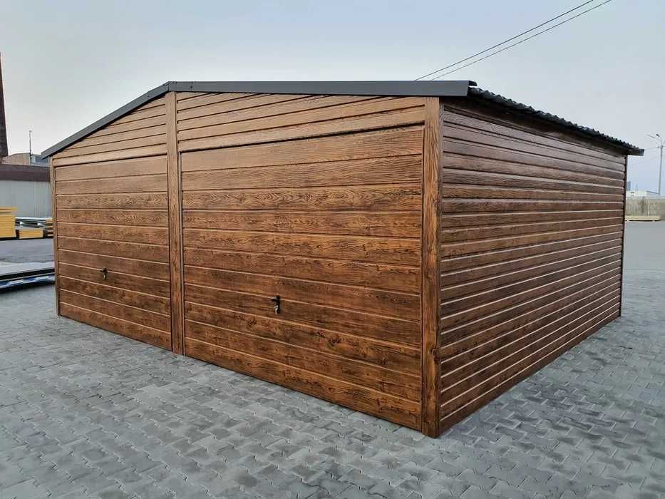 Garaż Drewnopodobny Premium 6x5 6x6 7x5 8x6 Kolory Wymiary