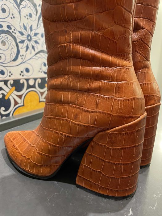 Сапожки зимові шкіряні ручна робота, розмір 37. Зимние кожанные сапоги