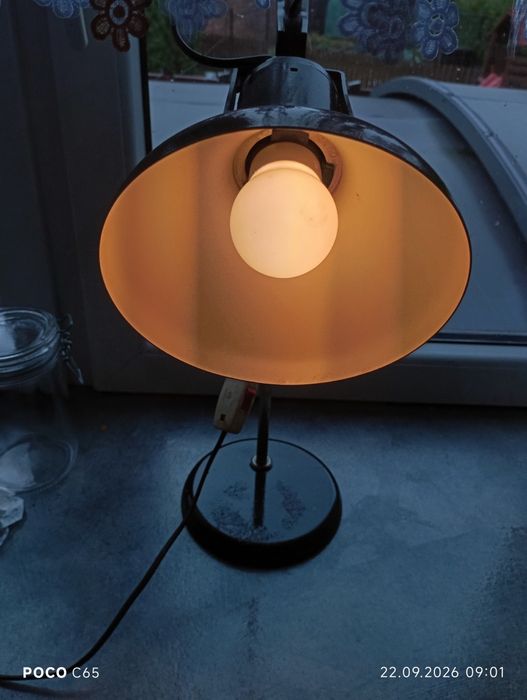 Lampka biurkowa PRL Polamp GDAŃSK