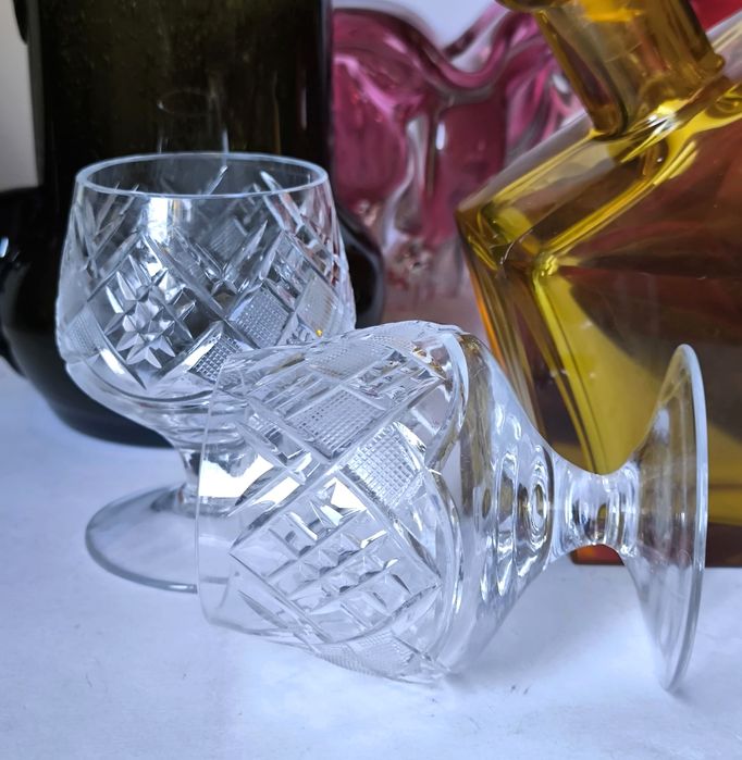 Kieliszek+ drugi gratis piękny stary kryształ