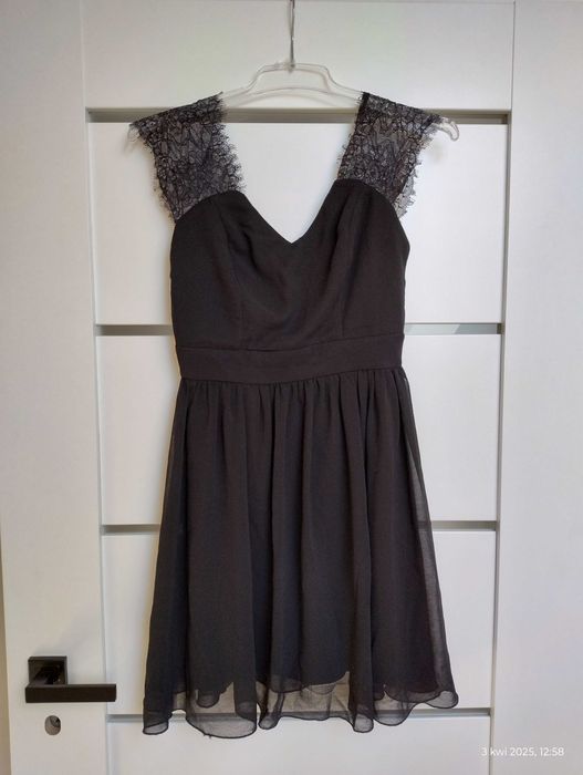 Letnia czarna sukienka wesele