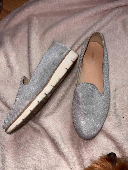 Buty damskie srebrne