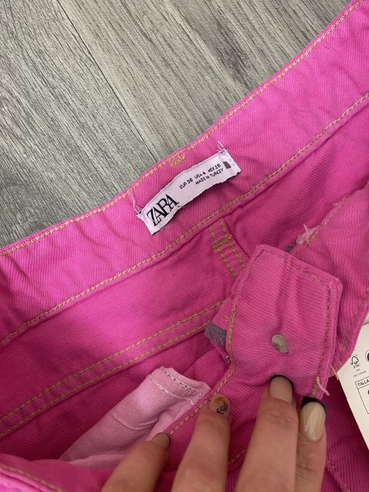 Розовые джинсы плаццо Zara