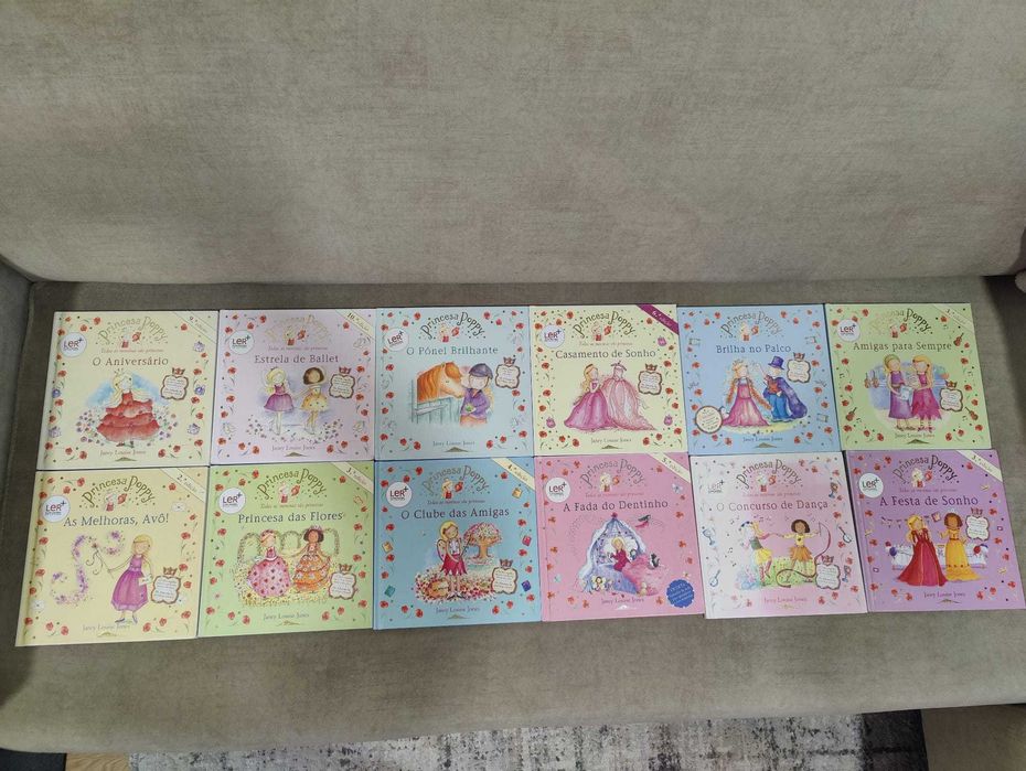 Coleção de 12 livros da Princesa Poppy em perfeito estado