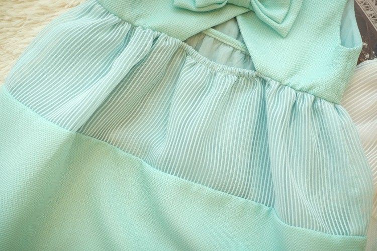 Vestido Menina Cor Água