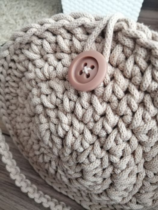 Torebka ze sznurka makrama szydełkowa ręcznie robiona