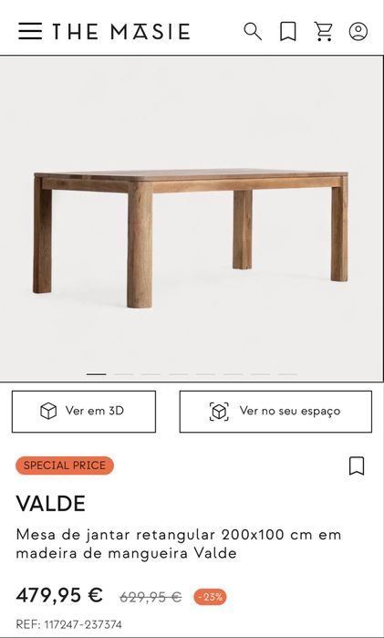 Mesa madeira manga