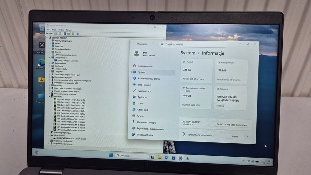 DELL Latitude 5430 14FHD/i5-1245u/16GB/Iris/256SSD/WIN11